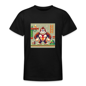 Pixelated Ape Adventure T-Shirt for Teens